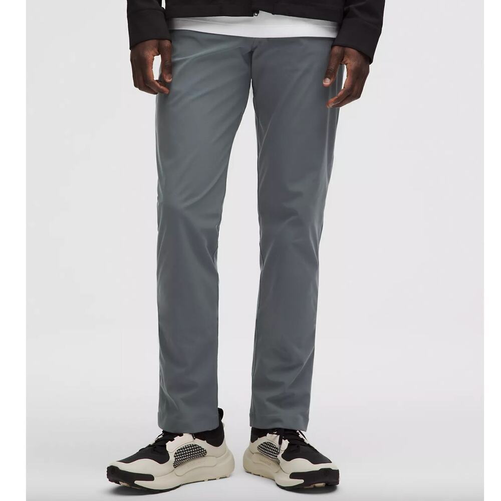 Lululemon Men's Gray ABC Classic-Fit Straight Leg 5 Pocket Pants • Size 28 ⬇️